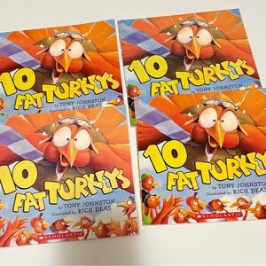 10 Fat Turkeys Children's Book by Scholastic book set of 4